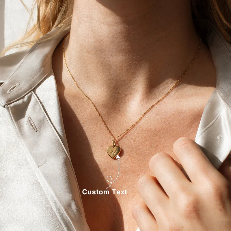 DOREMI Custom Engraved Name Initial Heart Necklace Women Stainless Steel Personalized Love Pendant Choker Birthday Jewelry Gift
DOREMI Custom Engraved Name Initial Heart Necklace Women Stainless Steel Personalized Love Pendant Choker Birthday Jewelry Gift