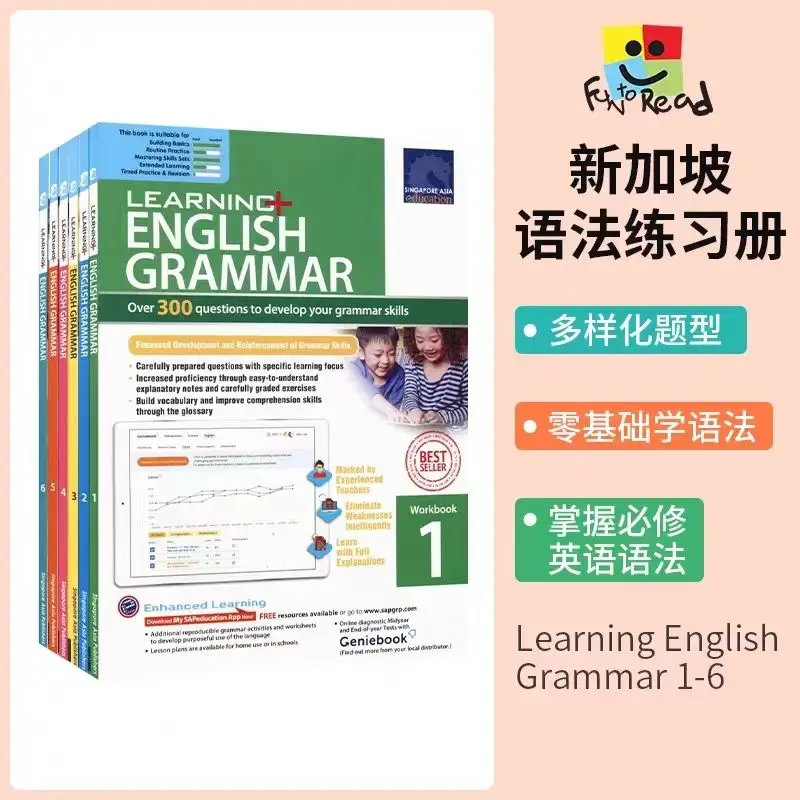 6 Books/Set of Singapore's Vocabulary of SAP Learning English Grammar Workbook 1-6st Grade English Books for 8-12 Years
6 Books/Set of Singapore's Vocabulary of SAP Learning English Grammar Workbook 1-6st Grade English Books for 8-12 Years