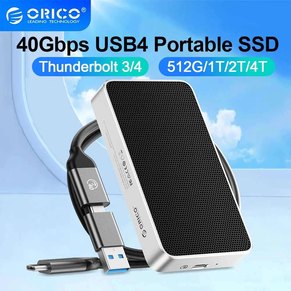 ORICO 40Gbps Portable SSD Ultra Fast External SSD Drive PCIe4.0 NVME Up To 3800MB/s Compatible Thunderbolt 3/4 1TB/2TB SSD
ORICO 40Gbps Portable SSD Ultra Fast External SSD Drive PCIe4.0 NVME Up To 3800MB/s Compatible Thunderbolt 3/4 1TB/2TB SSD