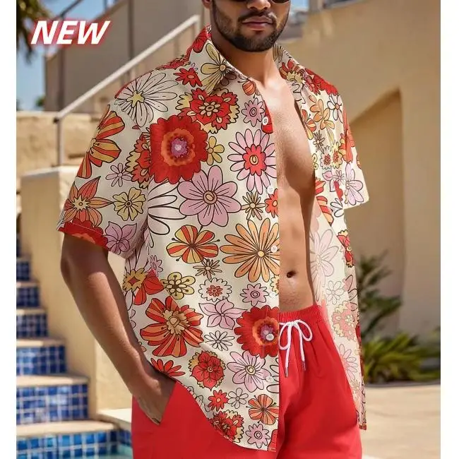 Flower Leaf Pattern Hawaiian Shirt Men Plants 3D Printed Short Sleeve Blouse Casual Vacation Beachwear Button Loose Aloha Shirts
Flower Leaf Pattern Hawaiian Shirt Men Plants 3D Printed Short Sleeve Blouse Casual Vacation Beachwear Button Loose Aloha Shirts