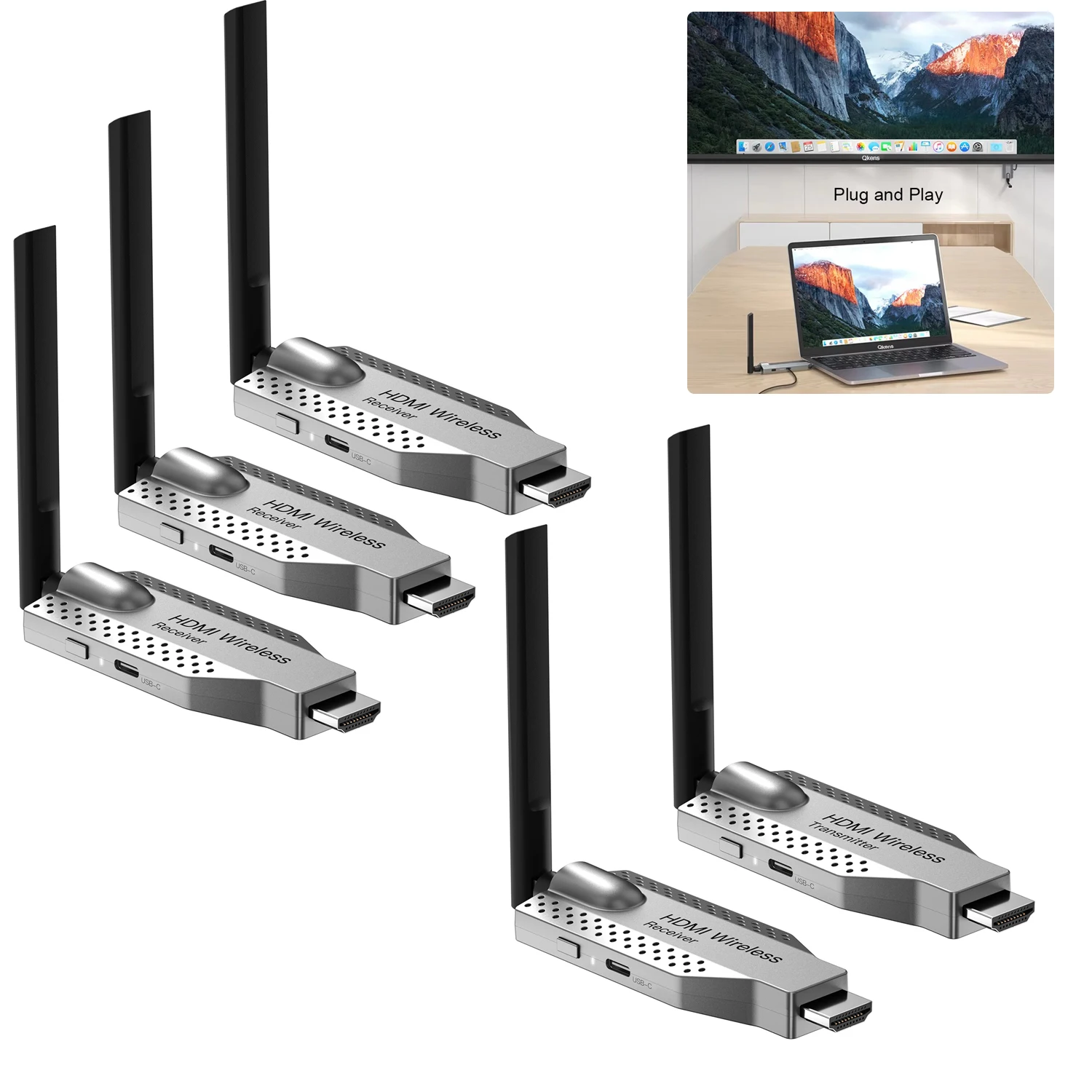 50M HDMI Wireless Transmission Audio Video Transmitter Receiver Splitter Laptop PC TV Screen Mirroring Display Adapter Extender
50M HDMI Wireless Transmission Audio Video Transmitter Receiver Splitter Laptop PC TV Screen Mirroring Display Adapter Extender