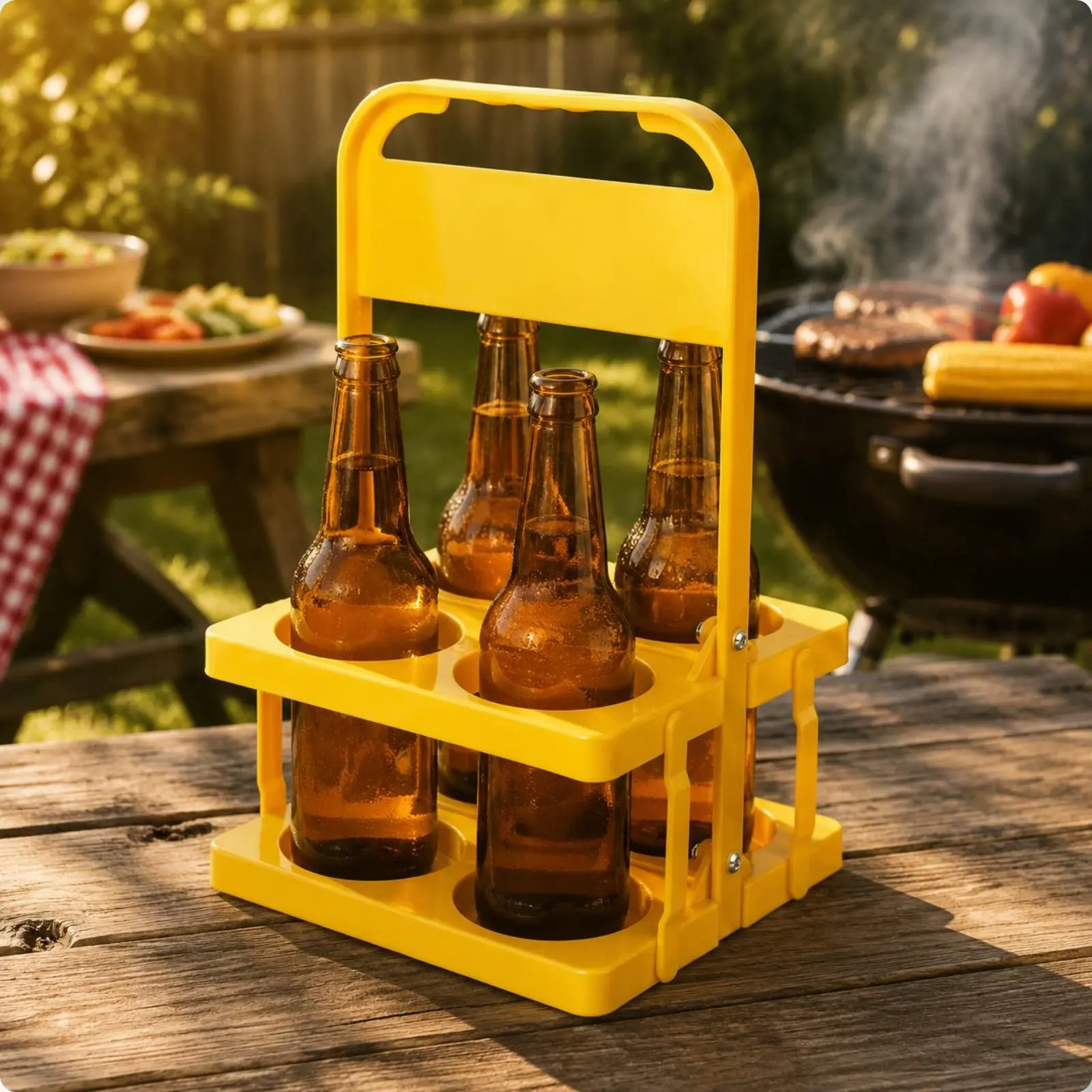 4 Bottle Collapsible Beer Rack Foldable Plastic Beer Carrier Portable Drink Basket Lightweight Portable Beverage Holder Sturdy
4 Bottle Collapsible Beer Rack Foldable Plastic Beer Carrier Portable Drink Basket Lightweight Portable Beverage Holder Sturdy