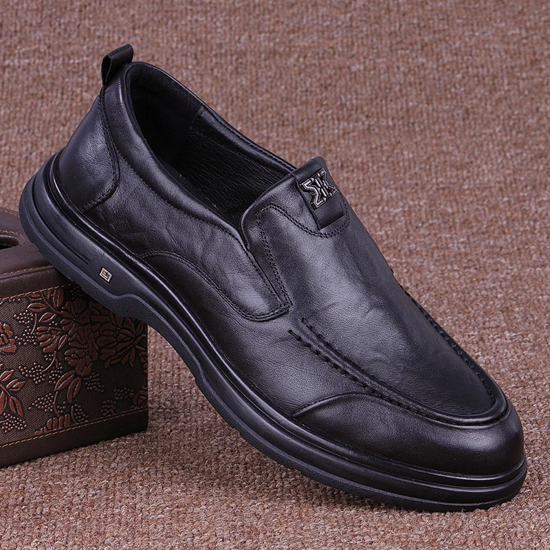 Мужские повседневные кожаные туфли из натуральной мягкой кожи, модель One-Step, для работы и деловых встреч, весна-осень
Мужские повседневные кожаные туфли из натуральной мягкой кожи, модель One-Step, для работы и деловых встреч, весна-осень