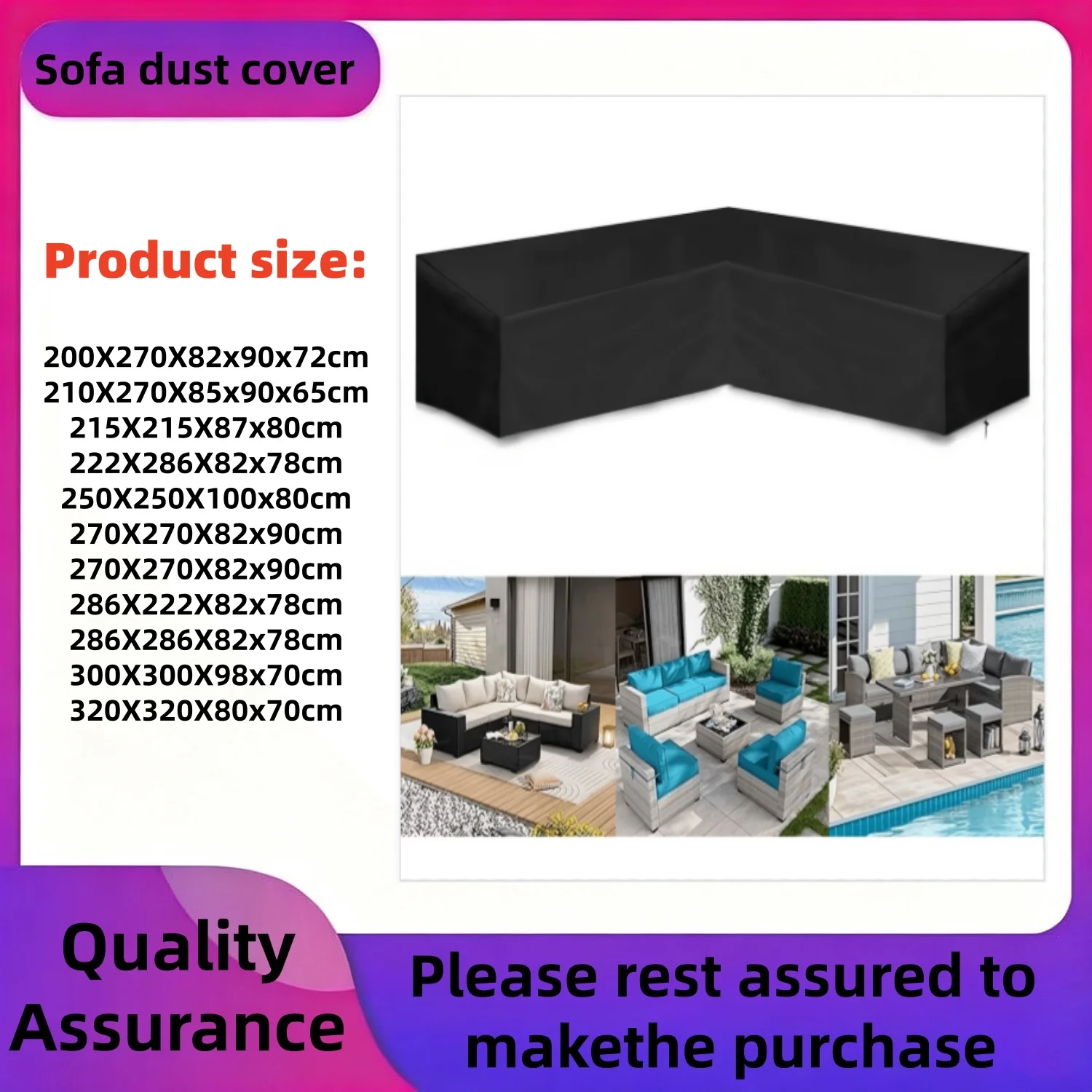 1pc L-Shaped Sectional Sofa Cover for Outdoor Patio Furniture Patio Furniture Cover |Lshaped Sofa Cover |Durable Polyester Cover
1pc L-Shaped Sectional Sofa Cover for Outdoor Patio Furniture Patio Furniture Cover |Lshaped Sofa Cover |Durable Polyester Cover