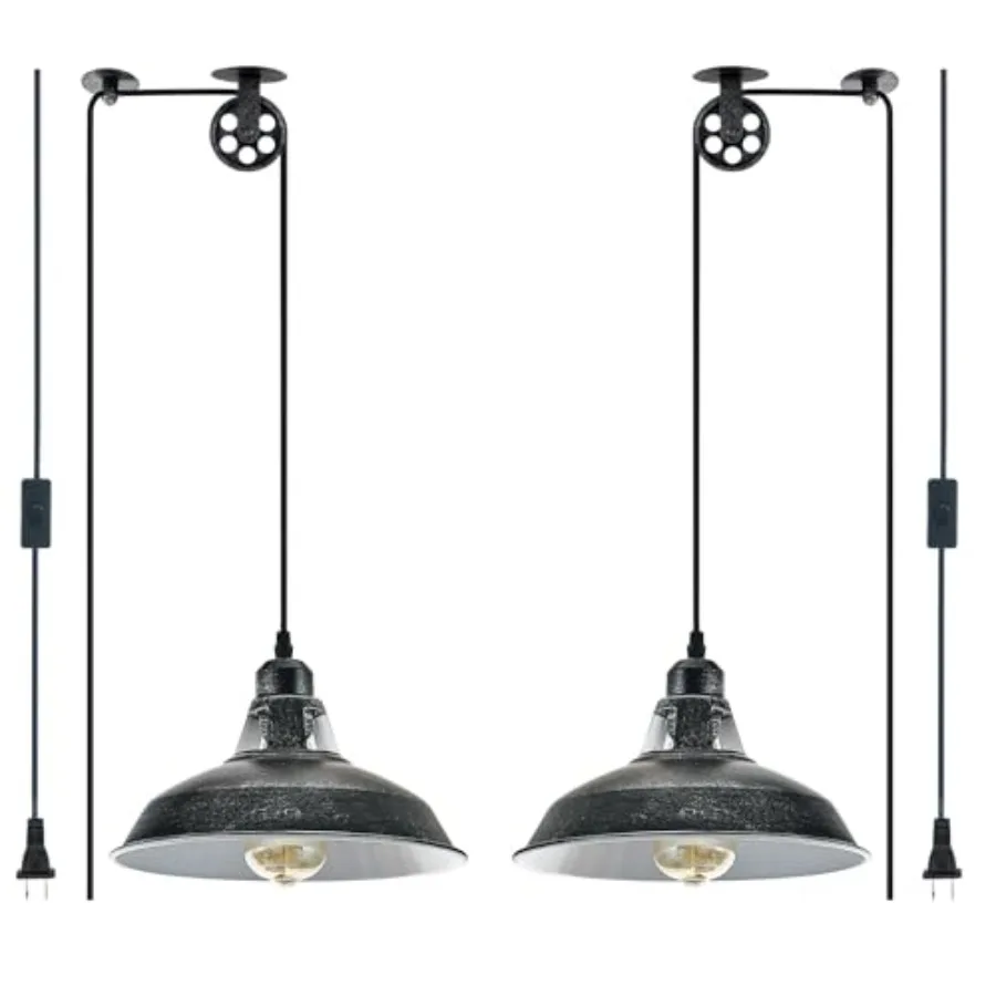 Plug in Pendant Light With SwitchVintage Industrial Design 16.4ft Cord Adjustable Pulley Easy Install Ideal For Living Room Poo
Plug in Pendant Light With SwitchVintage Industrial Design 16.4ft Cord Adjustable Pulley Easy Install Ideal For Living Room Poo