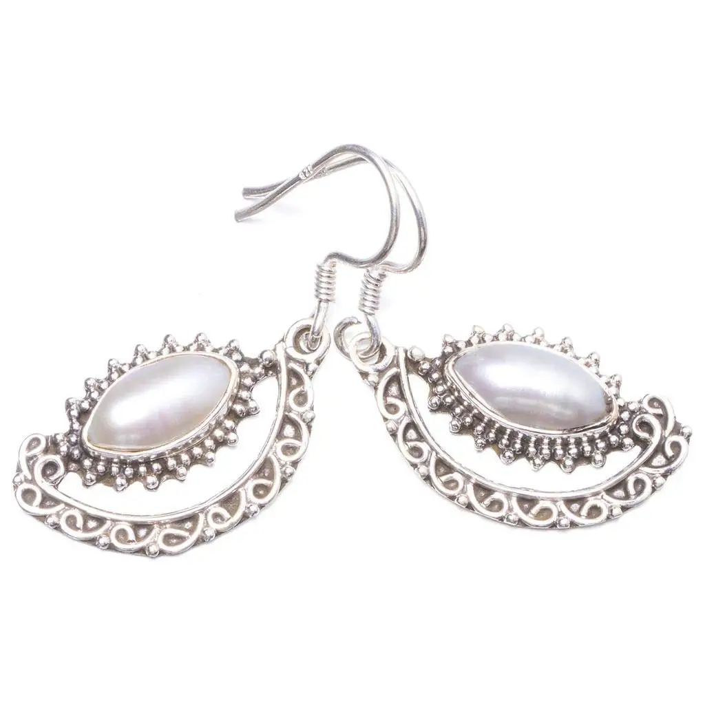StarGems® Natural River Pearl Handmade Unique 925 Sterling Silver Earrings 1.5" Y1882
StarGems® Natural River Pearl Handmade Unique 925 Sterling Silver Earrings 1.5" Y1882