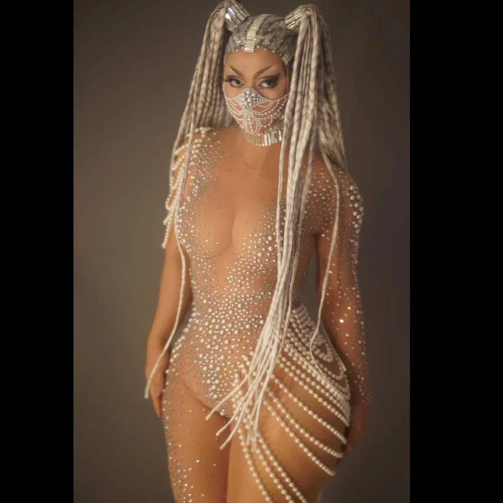 Nude Perspective Shining Beading Rhinestones Sexy Asymmetrical Jumpsuits For Women Nightclub DJ DS Stage Drag Queen Csotume
Nude Perspective Shining Beading Rhinestones Sexy Asymmetrical Jumpsuits For Women Nightclub DJ DS Stage Drag Queen Csotume