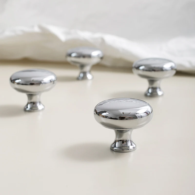 Bright Silver Brass Oval Knob Kitchen Cabinet Handles Door Pull Simple Knobs for Dresser Drawer Solid Brass Furniture Hardware
Bright Silver Brass Oval Knob Kitchen Cabinet Handles Door Pull Simple Knobs for Dresser Drawer Solid Brass Furniture Hardware