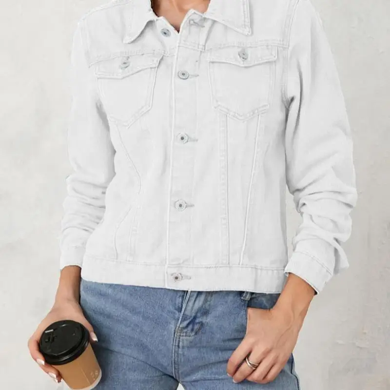 Casual Retro Women's Denim Jaet Long Sve Color New Sle Wide Fit ort Length Collar Youth Trend Autumn Wear
Casual Retro Women's Denim Jaet Long Sve Color New Sle Wide Fit ort Length Collar Youth Trend Autumn Wear