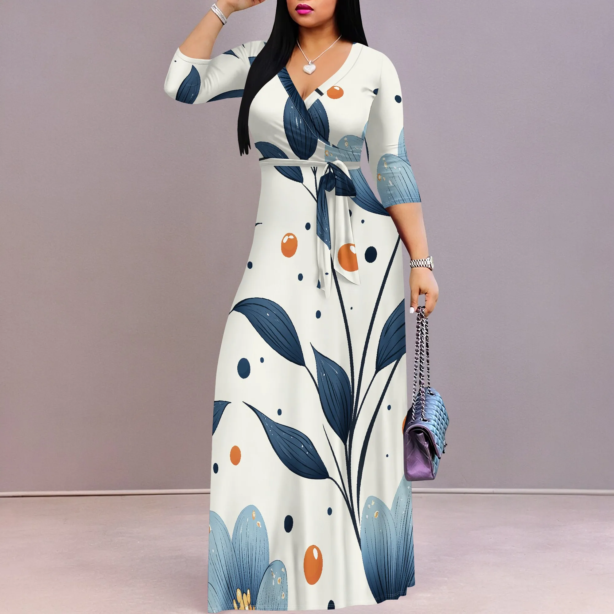 Summer Fashion Printed Short Sleeve Maxi Dress for Women Short Sleeve Long Dress Cocktail Party Loose Casual Dresses
Summer Fashion Printed Short Sleeve Maxi Dress for Women Short Sleeve Long Dress Cocktail Party Loose Casual Dresses