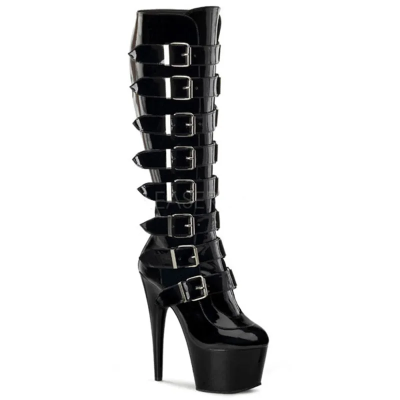17cm Buckle Strap Boots 17cm High Heel Plus Size Women's Boot Patent Leather Solid Color Model Nightclub Boots Women's Shoes
17cm Buckle Strap Boots 17cm High Heel Plus Size Women's Boot Patent Leather Solid Color Model Nightclub Boots Women's Shoes