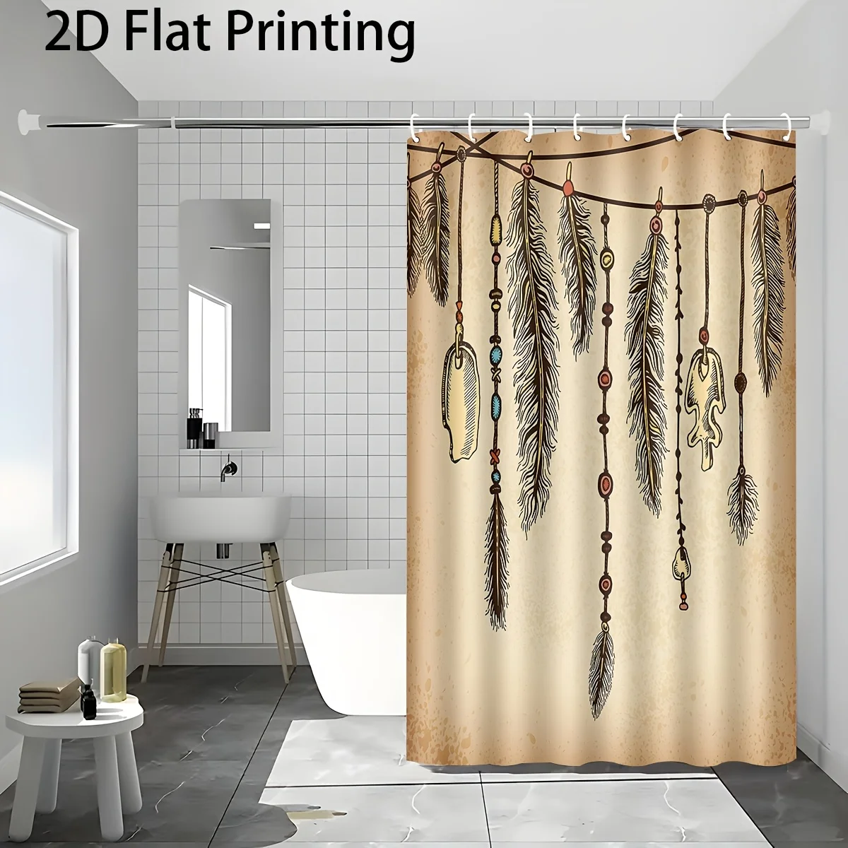 Bohemian Dreamcatcher Shower Curtain Waterproof Boho Tapestry Bathroom Decor Feathers Liner Shower Screen 180x180cm
Bohemian Dreamcatcher Shower Curtain Waterproof Boho Tapestry Bathroom Decor Feathers Liner Shower Screen 180x180cm
