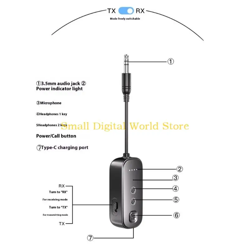 77UB 3,5 мм Auxes Bluetooth-совместимые передатчики Беспроводные звуковые адаптеры Диапазон 10 м Звук Hi-Fi 15 часов Время
77UB 3,5 мм Auxes Bluetooth-совместимые передатчики Беспроводные звуковые адаптеры Диапазон 10 м Звук Hi-Fi 15 часов Время