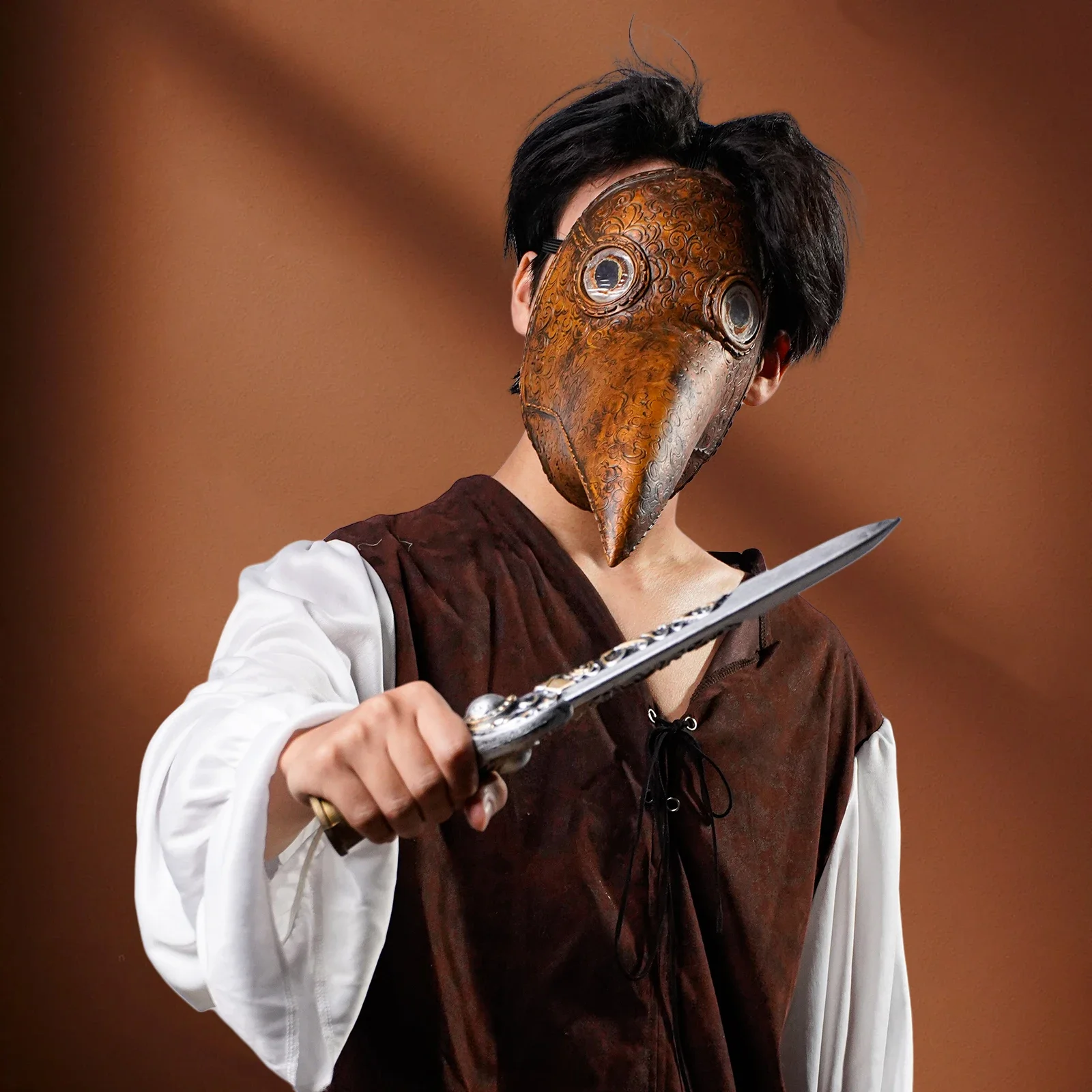 2025Хэллоуин в стиле стимпанк Plague Doctor Bird Beak Mask - Костюм существа для косплея, интеллектуальные вещества de traînée, spektakles sur scene
2025Хэллоуин в стиле стимпанк Plague Doctor Bird Beak Mask - Костюм существа для косплея, интеллектуальные вещества de traînée, spektakles sur scene