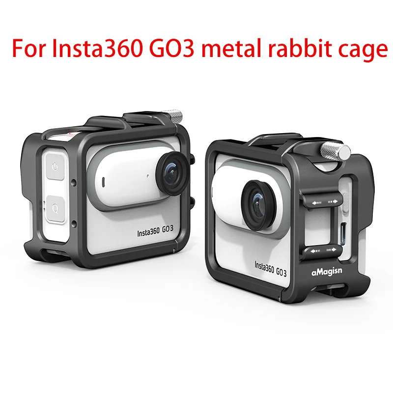 For Insta360 GO3 Metal Rabbit Cage with Double Cold Shoe Camera Cage Protective Frame Accessories
For Insta360 GO3 Metal Rabbit Cage with Double Cold Shoe Camera Cage Protective Frame Accessories