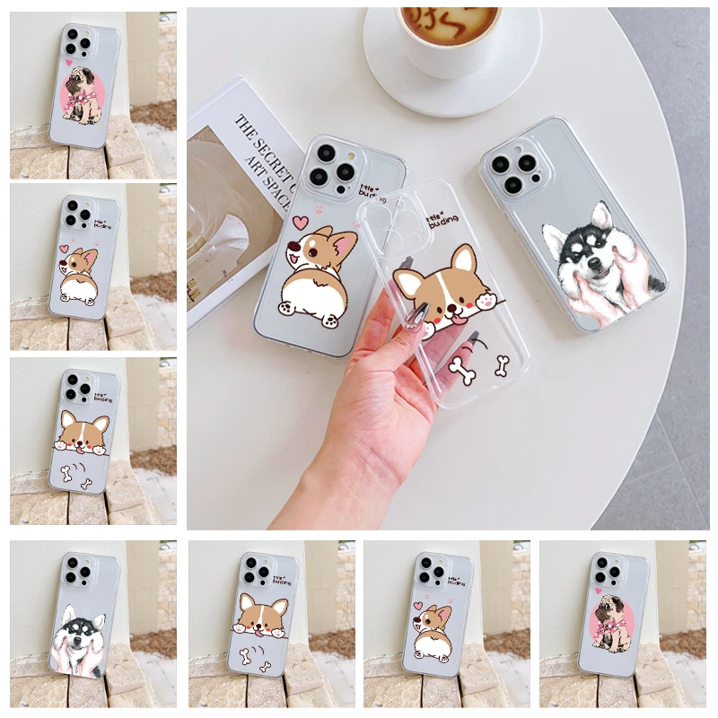 Cute cartoon puppy and bones Phone Case For IPhone 17 Pro Max 16 15Pro 14 13Plus 12Mini 11 16E 17Air 13 Transparent Soft Covers
Cute cartoon puppy and bones Phone Case For IPhone 17 Pro Max 16 15Pro 14 13Plus 12Mini 11 16E 17Air 13 Transparent Soft Covers
