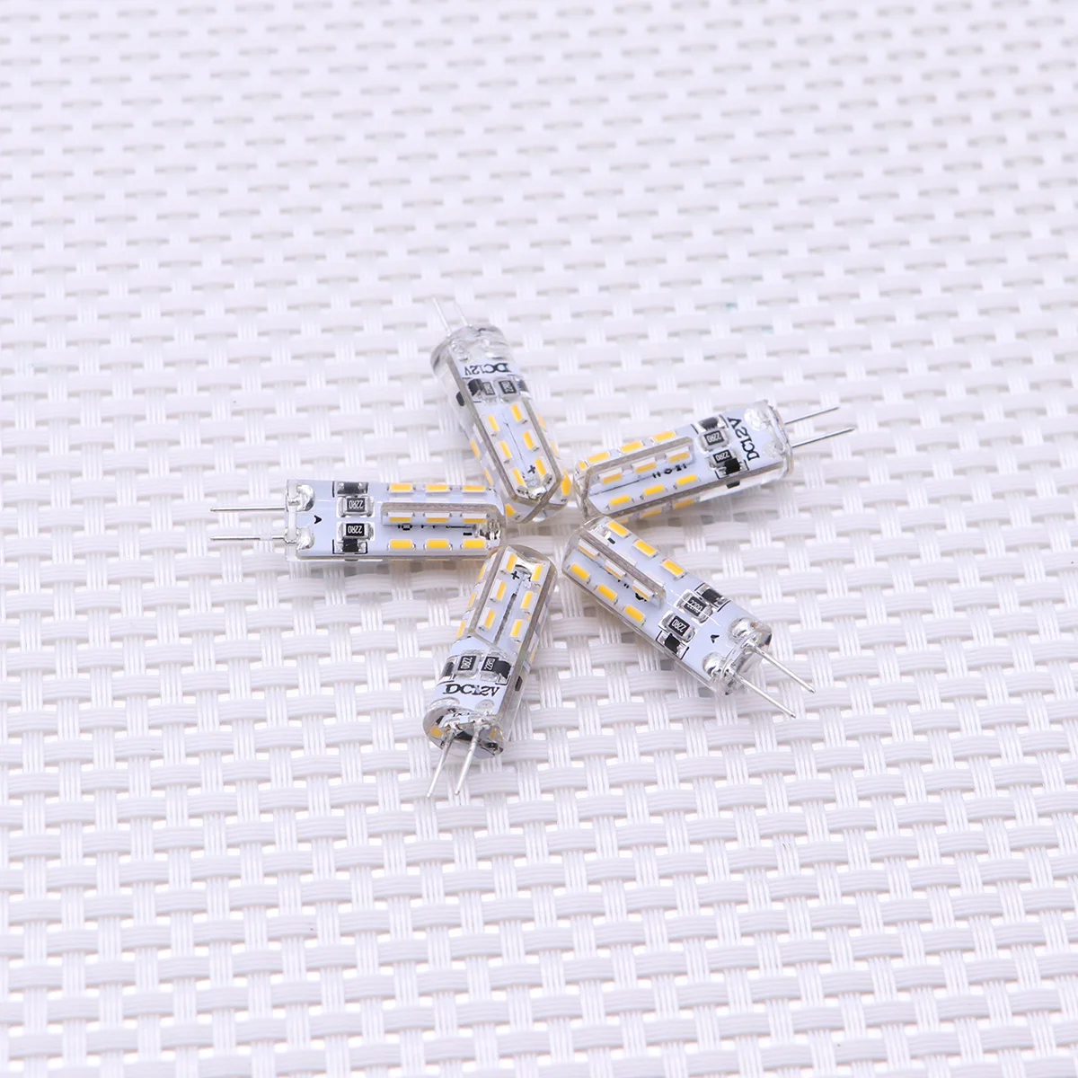 5Pcs 1.5W G4 LED Bulbs DC12V 3014 Smd Warm White 105Lm Bright Efficient Lamp for Cabinet Display Lighting Fixture
5Pcs 1.5W G4 LED Bulbs DC12V 3014 Smd Warm White 105Lm Bright Efficient Lamp for Cabinet Display Lighting Fixture