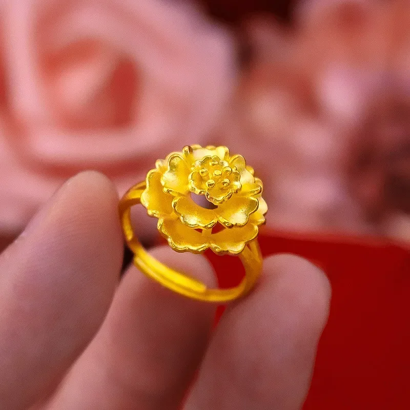 9999 Real Gold 24K Gold Women's Vintage Flower Ring, Flower Ring Bridal Wedding Fortune Flower Ring Jewelry
9999 Real Gold 24K Gold Women's Vintage Flower Ring, Flower Ring Bridal Wedding Fortune Flower Ring Jewelry