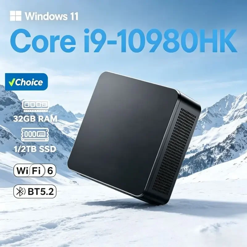 Portable Mini Pocket Host I9 10980HK Windows11 16GB RAM Large SSD WiFi6 BT5.2 4K 60Hz RGB Output Home All Purpose Host
Portable Mini Pocket Host I9 10980HK Windows11 16GB RAM Large SSD WiFi6 BT5.2 4K 60Hz RGB Output Home All Purpose Host