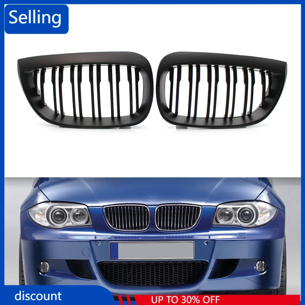 Matte Black Double Slat Car Front Kidney Grille Upper Mesh Grill 1Pair For BMW E87 1-Series 2004-2007 1Series E81 2007-2011 fast
Matte Black Double Slat Car Front Kidney Grille Upper Mesh Grill 1Pair For BMW E87 1-Series 2004-2007 1Series E81 2007-2011 fast