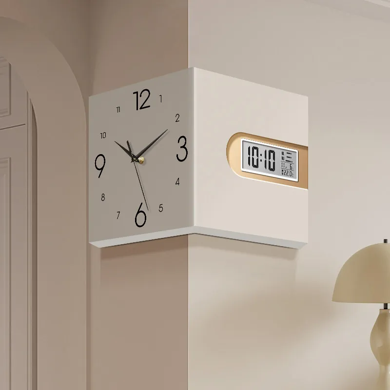 New 3D Dual Sided Wall Clock Corner Clock Mirror Hanging Living Room Home Decor Silent Modern Design LCD Clock
New 3D Dual Sided Wall Clock Corner Clock Mirror Hanging Living Room Home Decor Silent Modern Design LCD Clock