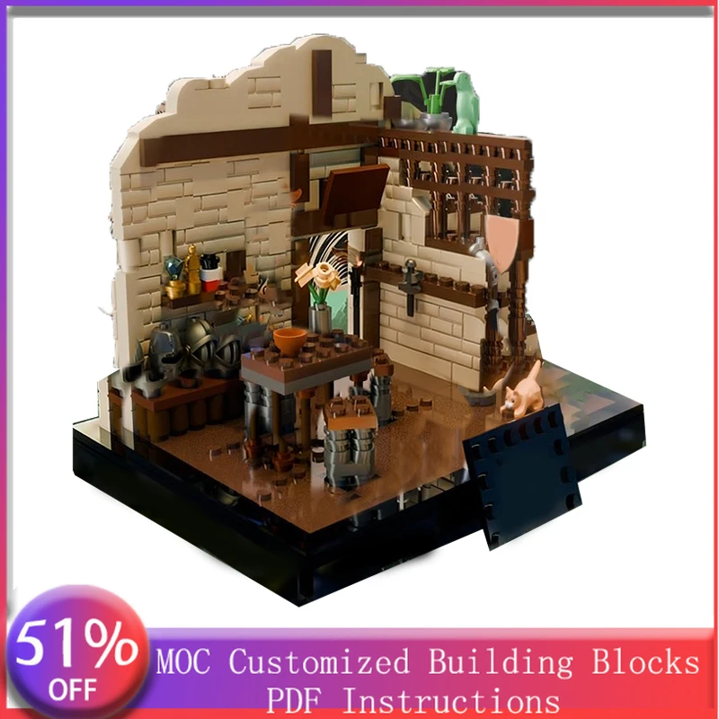 590 PCS Modular Building KNIGHT HOUSE MINI DIORAMA MOC Customize Modular Building Block Design Popular DIY Boy Festival Toy Gift
590 PCS Modular Building KNIGHT HOUSE MINI DIORAMA MOC Customize Modular Building Block Design Popular DIY Boy Festival Toy Gift