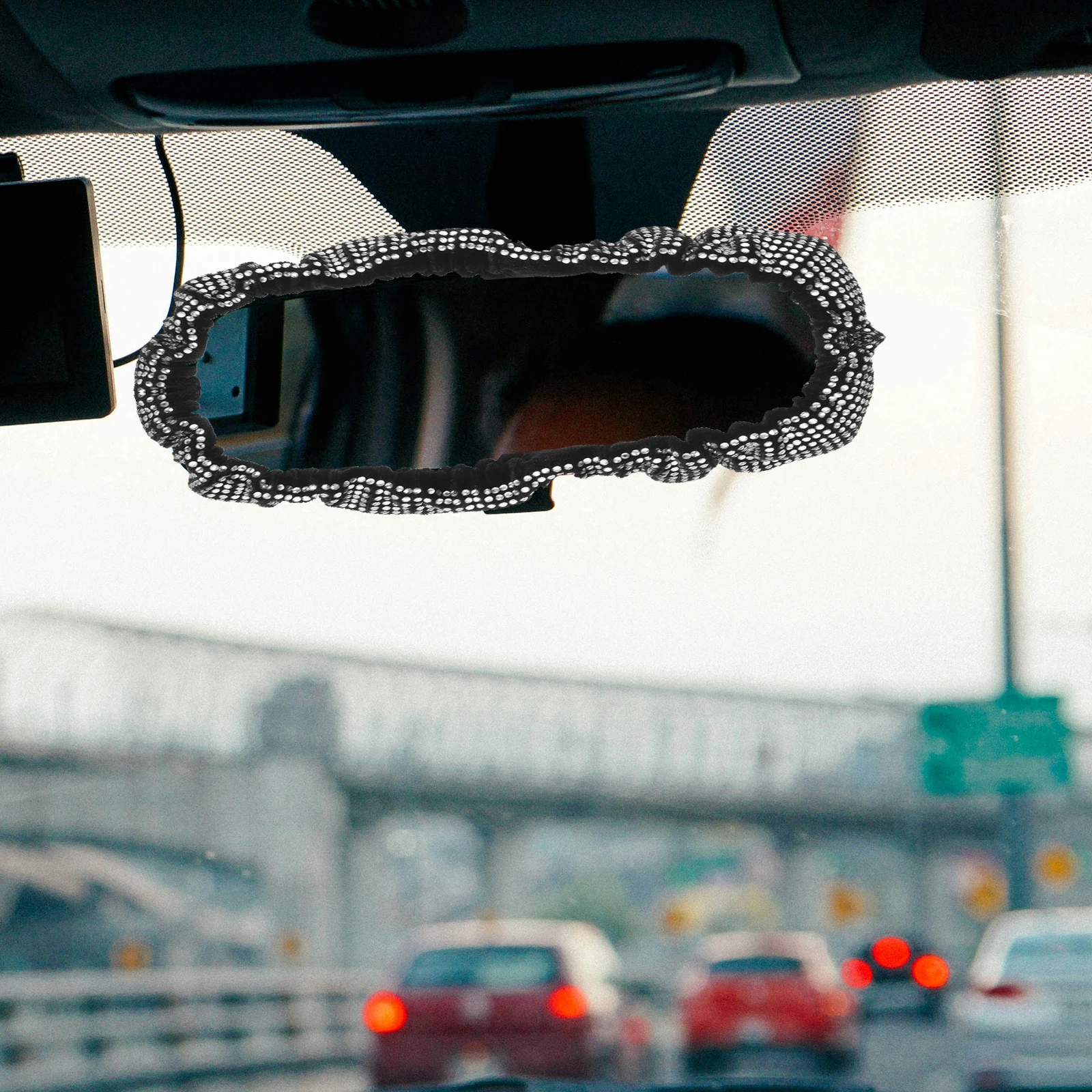 Stylish Rhinestone Rearview Mirror Cover Black Bling Car Accessories Decorative Auto Interior Cap Protective Durable Scratch
Stylish Rhinestone Rearview Mirror Cover Black Bling Car Accessories Decorative Auto Interior Cap Protective Durable Scratch