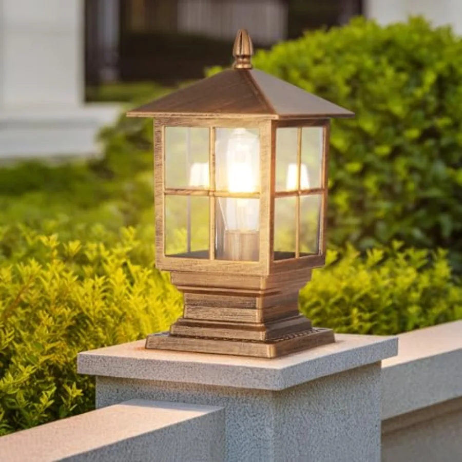 Modern Exterior Pillar Lights - Outdoor Garden Patio Post Lights with Glass Lampshade
Modern Exterior Pillar Lights - Outdoor Garden Patio Post Lights with Glass Lampshade