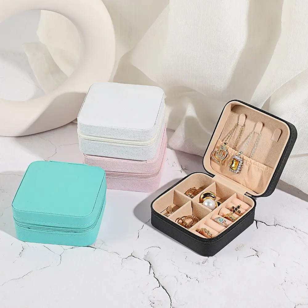 Necklace Ring Velvet Jewelry Box Packaging Box Square Zipper Jewelry Storage Case Portable Display Earrings Organizer Holder
Necklace Ring Velvet Jewelry Box Packaging Box Square Zipper Jewelry Storage Case Portable Display Earrings Organizer Holder