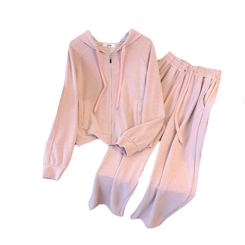 Autumn Winter Elegant Cotton Two-piece Set For Women 2023 Hooded cardigan Tops And Wide Leg Pants Large Size Female Sport Suits
Autumn Winter Elegant Cotton Two-piece Set For Women 2023 Hooded cardigan Tops And Wide Leg Pants Large Size Female Sport Suits