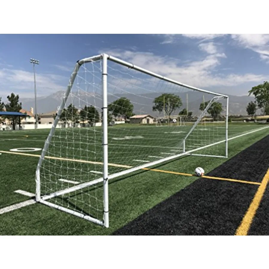 Soccer goal for outdoor use, powder-coated steel frame, black, official 18x7 ft regulation size with durable 4mm net, ground st
Soccer goal for outdoor use, powder-coated steel frame, black, official 18x7 ft regulation size with durable 4mm net, ground st
