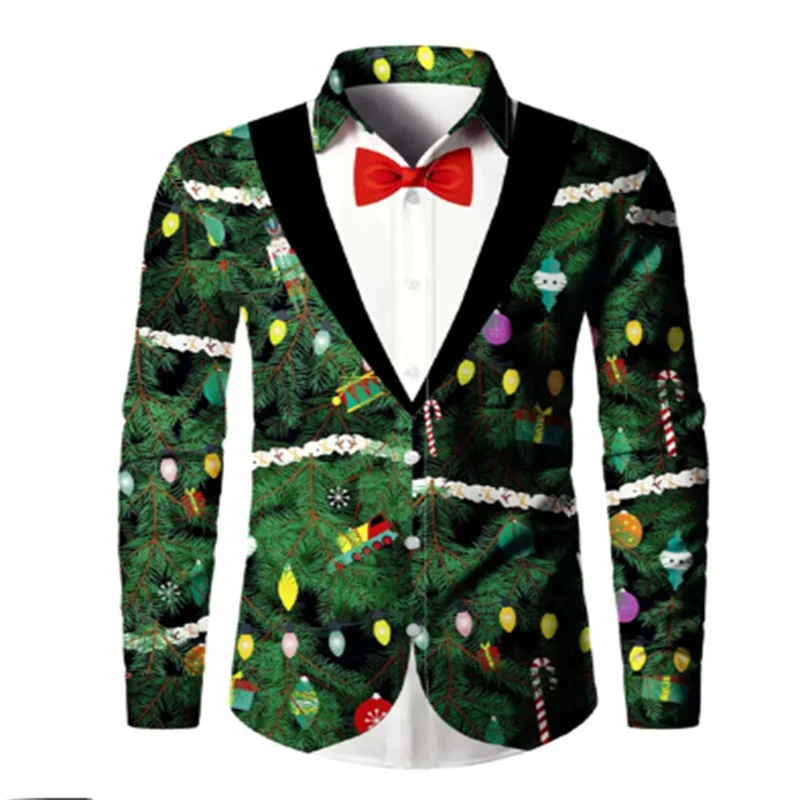 Men's Christmas Seris Long Sleeve T-shirt for Men Clothing Fake suit Fashion oversized Harajuku 3D Full Printing Clothing
Men's Christmas Seris Long Sleeve T-shirt for Men Clothing Fake suit Fashion oversized Harajuku 3D Full Printing Clothing