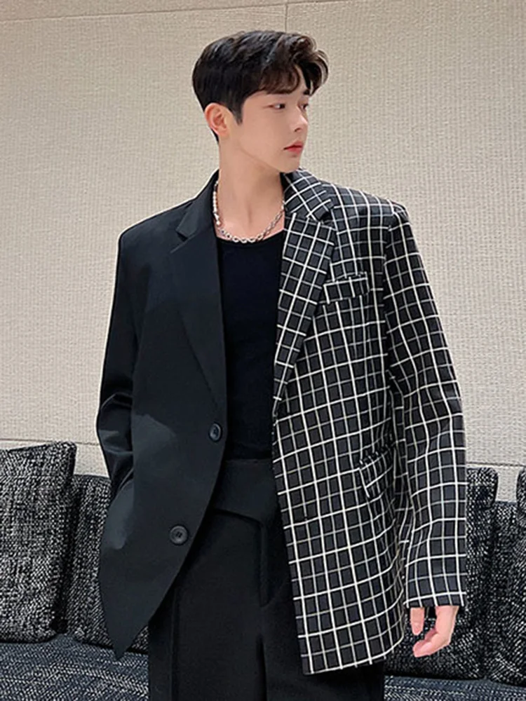 Contrast Personalized Color Plaid Stitching Design Korean Style Male Casual Fashionable Slim Blazer 2022 New Spring
Contrast Personalized Color Plaid Stitching Design Korean Style Male Casual Fashionable Slim Blazer 2022 New Spring