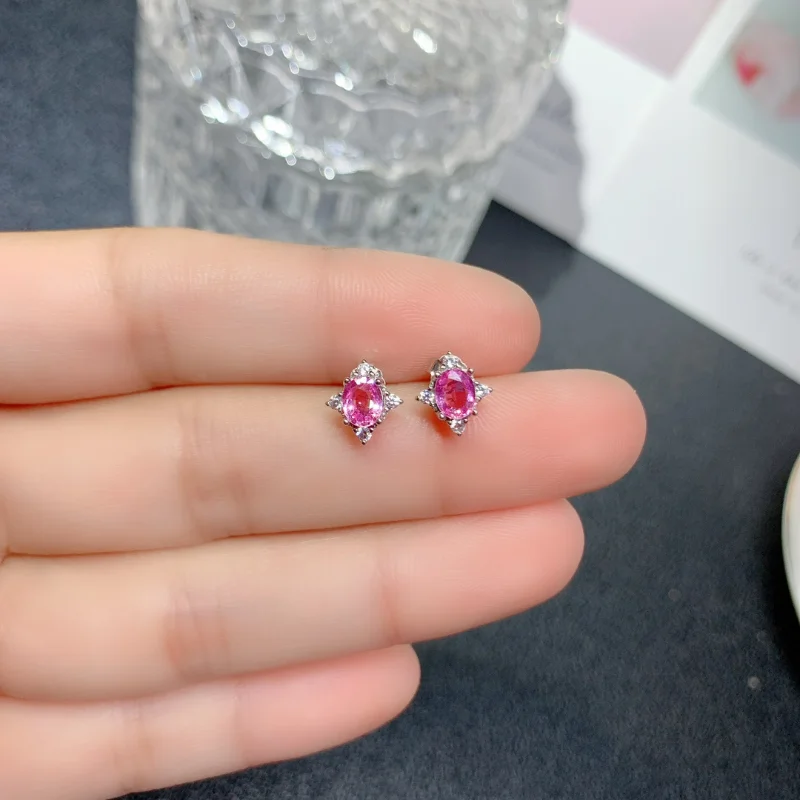 Classic NATURAL PINK Sapphire Stud Earrings Office Woman 4mmx5mm Natural Sapphire Earrings Solid 925 Silver Sapphire Jewelry
Classic NATURAL PINK Sapphire Stud Earrings Office Woman 4mmx5mm Natural Sapphire Earrings Solid 925 Silver Sapphire Jewelry
