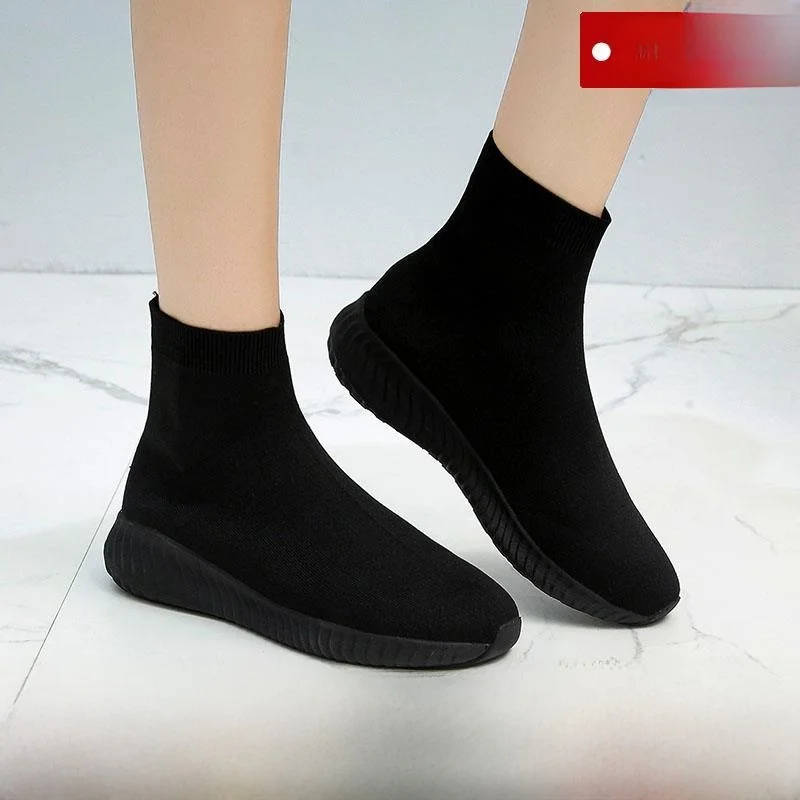 Elastic Knitted High Top Socks Shoes Women's Maternity Shoes Sporty Casual Trendy Spring 2023 Flat Heel round Toe Patchwork
Elastic Knitted High Top Socks Shoes Women's Maternity Shoes Sporty Casual Trendy Spring 2023 Flat Heel round Toe Patchwork