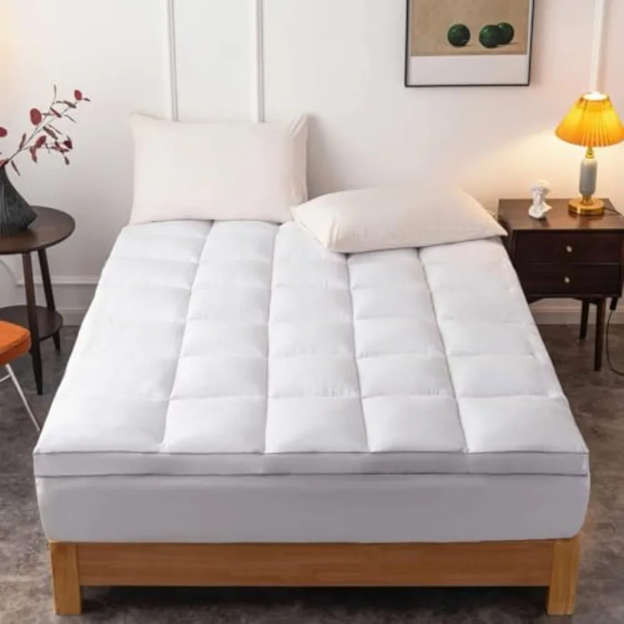 Mattress Topper Size - Extra Thick Mattress Pad Cover - Pillow Top Deep Pocket with Breathable 7D Spiral Fiber Filling Cooling
Mattress Topper Size - Extra Thick Mattress Pad Cover - Pillow Top Deep Pocket with Breathable 7D Spiral Fiber Filling Cooling