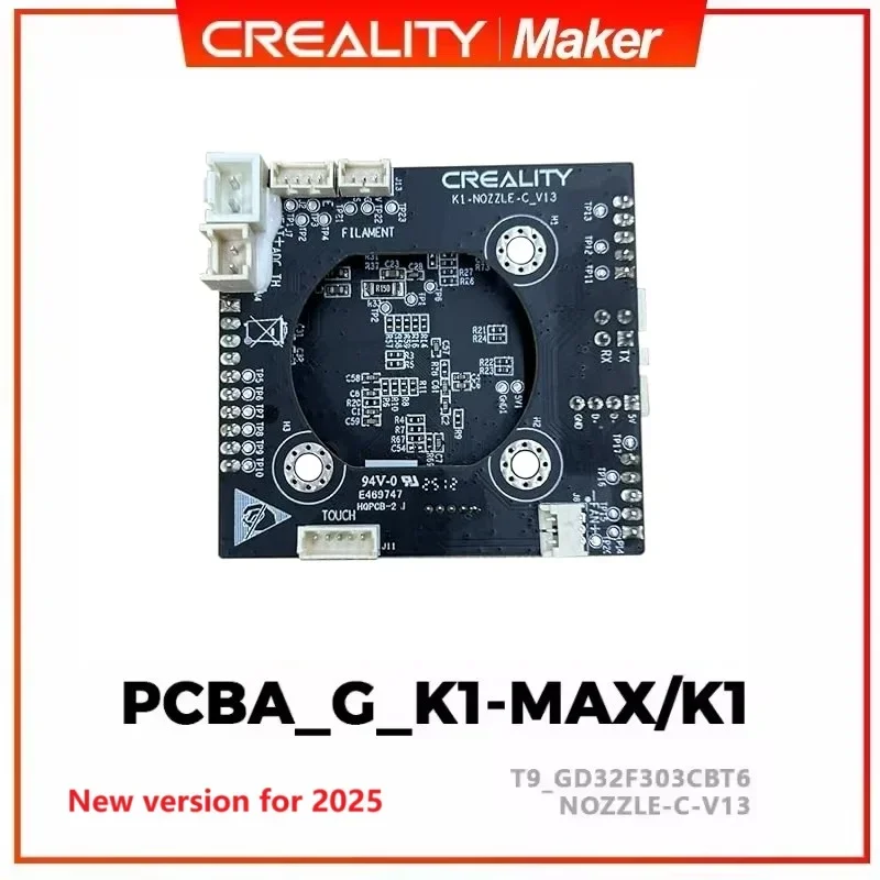 Creality оригинальная плата адаптера PCBA_G_K1-MAX/K1_T9_GD32F303CBT6 NOZZLE-C-V13, замена деталей 3D-принтера
Creality оригинальная плата адаптера PCBA_G_K1-MAX/K1_T9_GD32F303CBT6 NOZZLE-C-V13, замена деталей 3D-принтера