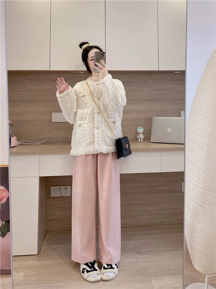 Pink Wide Leg Pants Women's Winter Dstring Casual High Waist Straight Cut Comfortable Trousers Korean Sle Commute Faion
Pink Wide Leg Pants Women's Winter Dstring Casual High Waist Straight Cut Comfortable Trousers Korean Sle Commute Faion