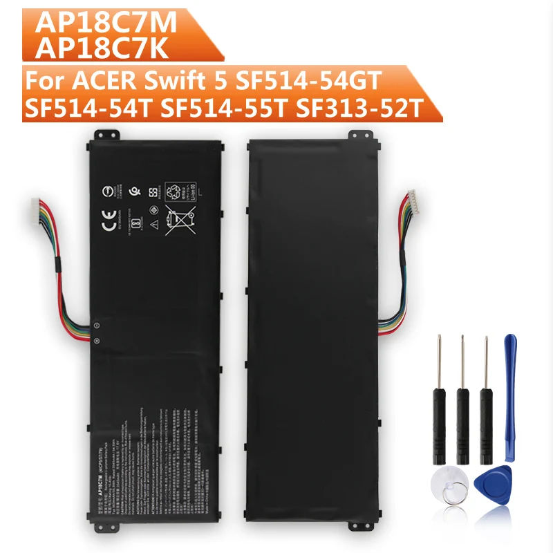AP18C7M AP18C7K Сменный аккумулятор для ACER Swift 5 SF514-54GT SF514-54T SF514-55T SF313-52T SF514-55T-70LG SF313-52G 3634 мАч
AP18C7M AP18C7K Сменный аккумулятор для ACER Swift 5 SF514-54GT SF514-54T SF514-55T SF313-52T SF514-55T-70LG SF313-52G 3634 мАч