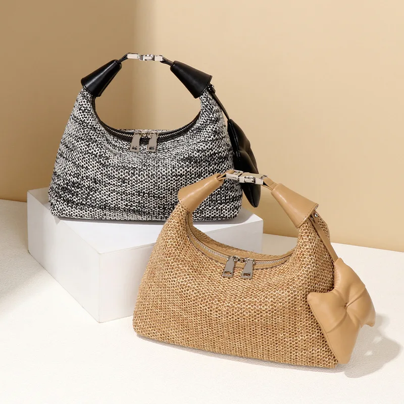 Ladies Hobos Straw Bags For Women Luxury Designer Handbags Purses 2025 New In Casual Vacation Summer Handmade Weave Beach Tote
Ladies Hobos Straw Bags For Women Luxury Designer Handbags Purses 2025 New In Casual Vacation Summer Handmade Weave Beach Tote
