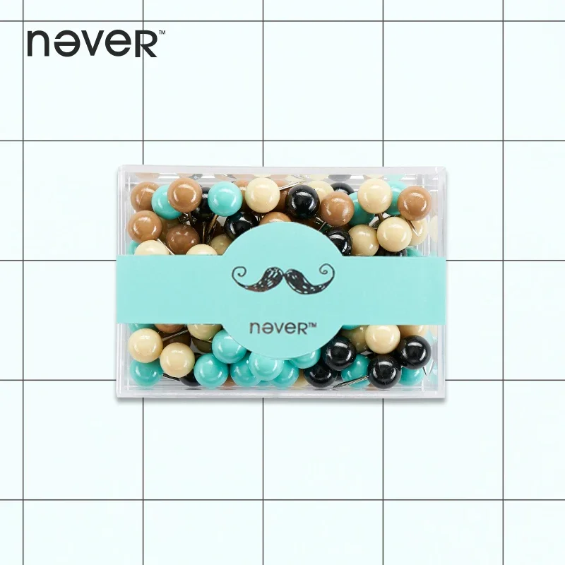NEVER Thumbtack Box Color Nails Round Nails The New Color Creative 120PCS 1BOX
NEVER Thumbtack Box Color Nails Round Nails The New Color Creative 120PCS 1BOX
