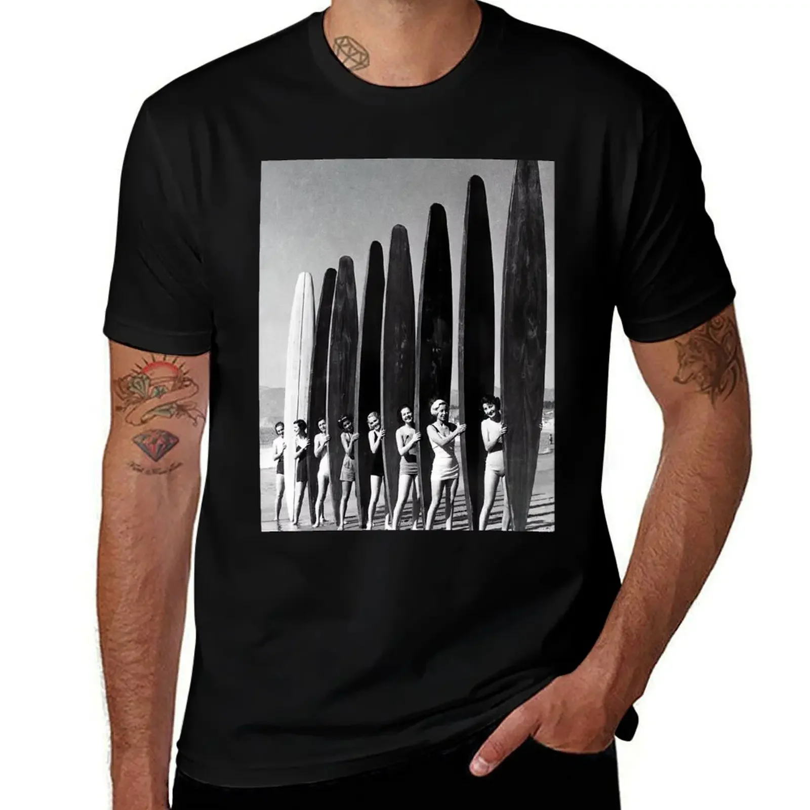 Women Surfers, Vintage, Black and White Wall Art T-Shirt boys whites korean fashion mens t shirts pack
Women Surfers, Vintage, Black and White Wall Art T-Shirt boys whites korean fashion mens t shirts pack