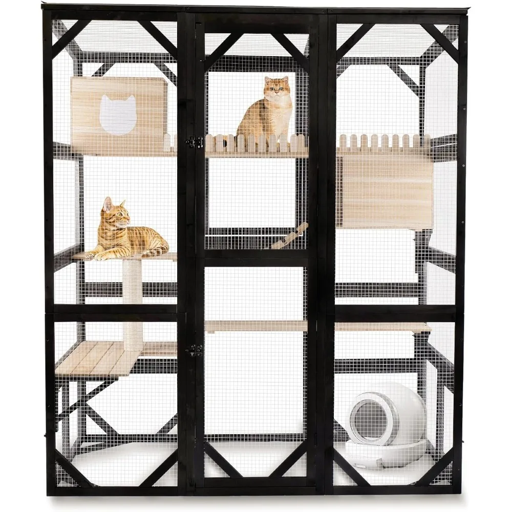 Large Catio Outdoor Cat Enclosure Window 73" H Walk-in Cat House Kitty Cage for Multiple Indoor Outdoor Cats Outside Patio
Large Catio Outdoor Cat Enclosure Window 73" H Walk-in Cat House Kitty Cage for Multiple Indoor Outdoor Cats Outside Patio