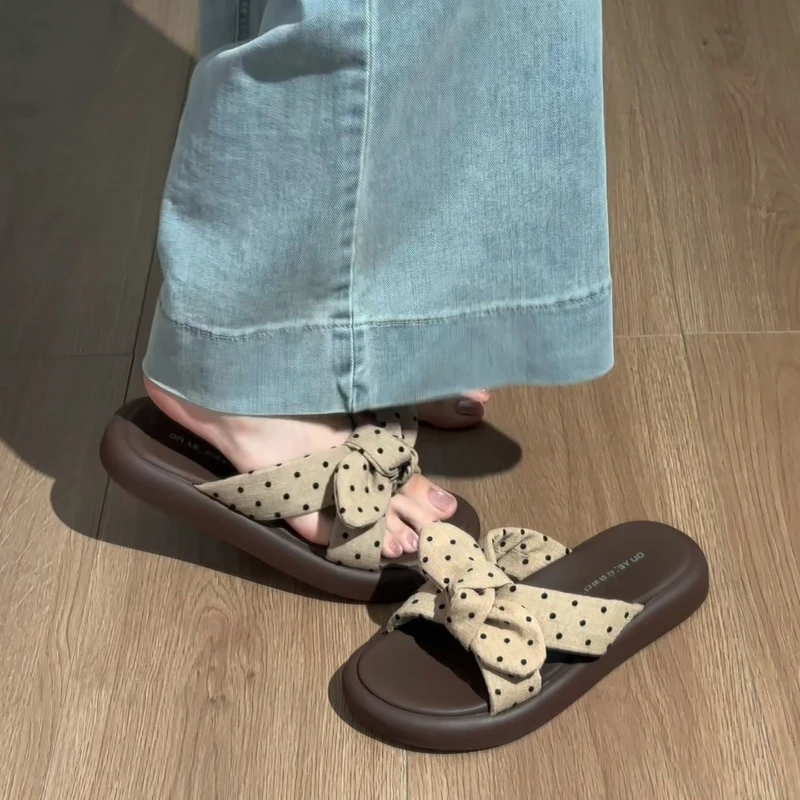Summer Slip On Open Toe Women Slippers Concise Soft Sole Flats Shoes Ladies Outdoor Butterfly-knot Beach Vacation Dress Slides
Summer Slip On Open Toe Women Slippers Concise Soft Sole Flats Shoes Ladies Outdoor Butterfly-knot Beach Vacation Dress Slides