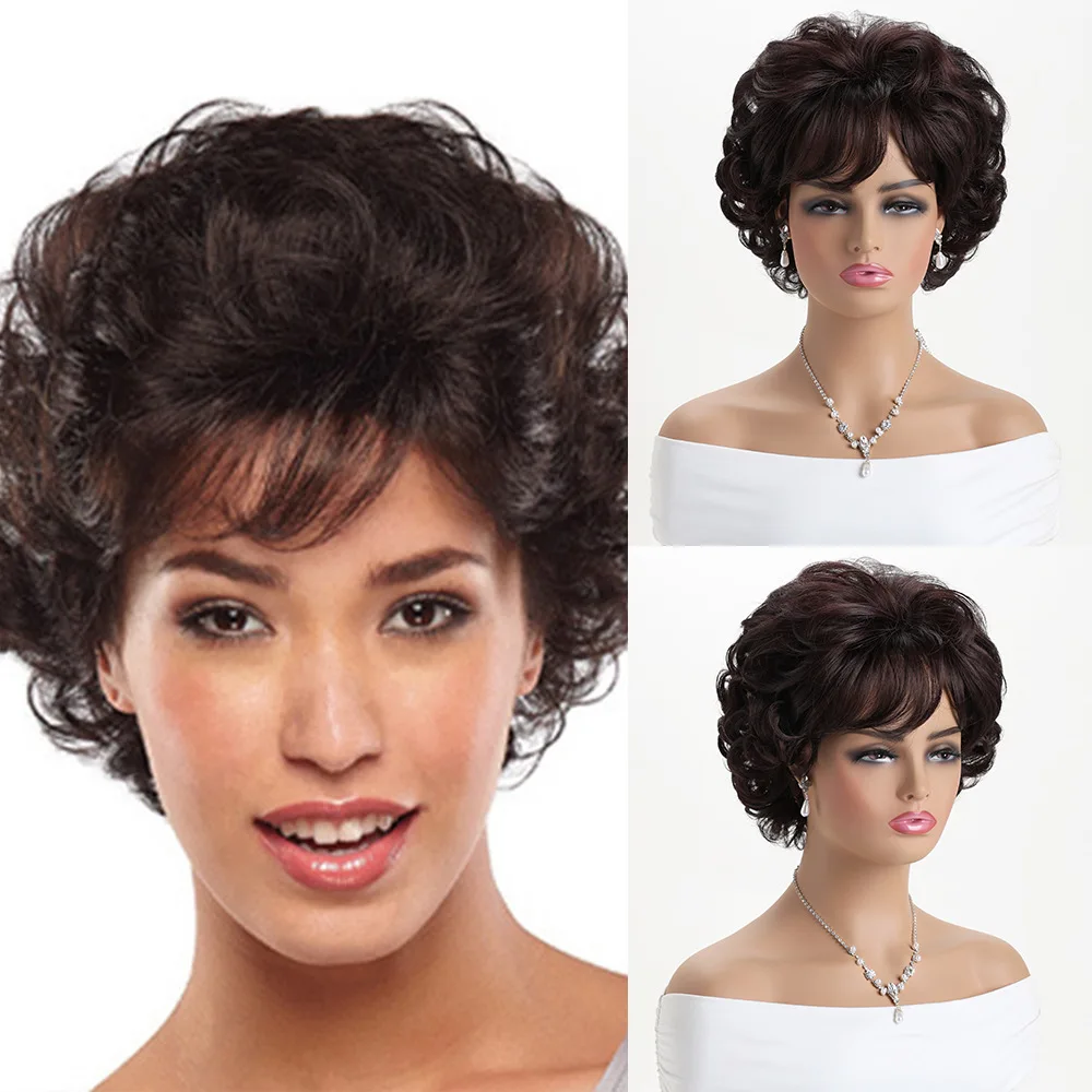 Women's Short Curly Brown Synthetic Heat Resistant Fiber Wig Bob Afro Kinky Curly for Daily Party Use
Women's Short Curly Brown Synthetic Heat Resistant Fiber Wig Bob Afro Kinky Curly for Daily Party Use