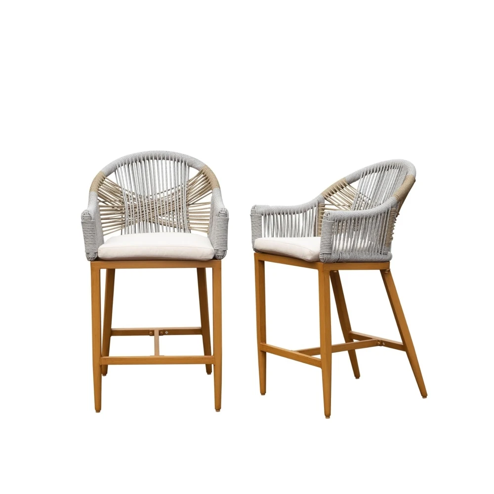 YQXH Bar Stools Set of 2 with Arm and Backrest, Outdoor Counter Height Bar Chairs with Cushion, Aluminum Tall Bar stools Modern
YQXH Bar Stools Set of 2 with Arm and Backrest, Outdoor Counter Height Bar Chairs with Cushion, Aluminum Tall Bar stools Modern