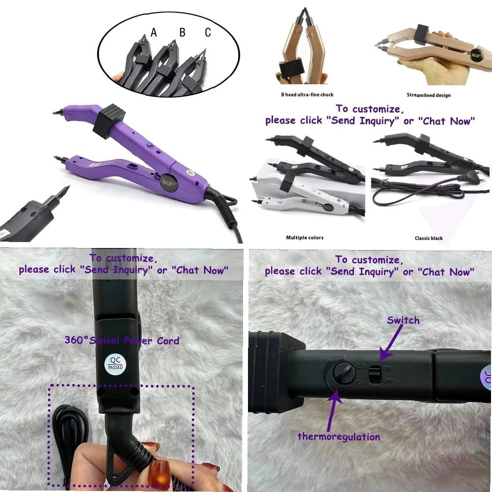 Keratin Hair Bonding Iron Loof Hair Extension Tool for Heat Fusion Connector
Keratin Hair Bonding Iron Loof Hair Extension Tool for Heat Fusion Connector