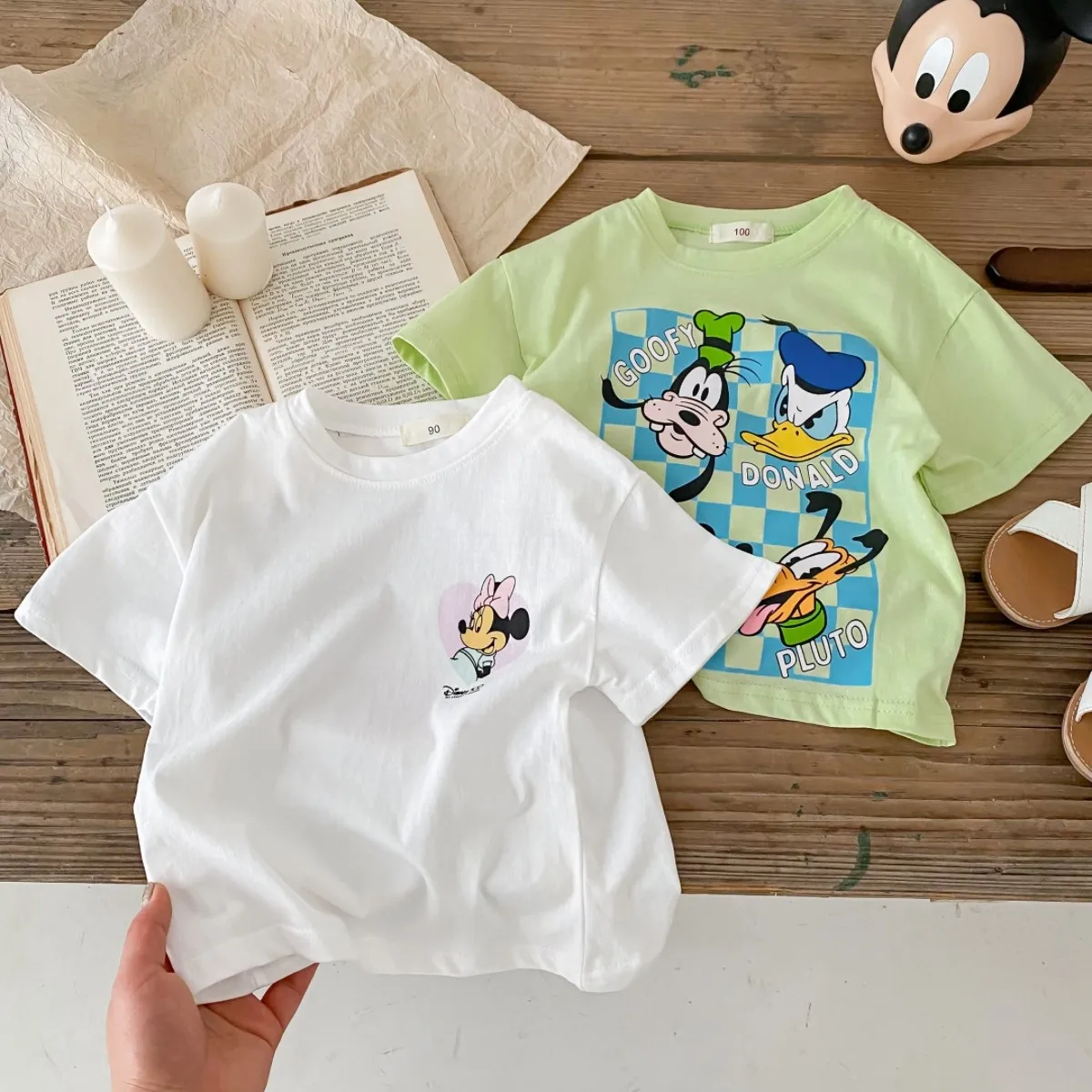 Футболка для девочек Disney, одежда, летняя новая стильная детская одежда, топы, хлопковые детские футболки с короткими рукавами и Минни
Футболка для девочек Disney, одежда, летняя новая стильная детская одежда, топы, хлопковые детские футболки с короткими рукавами и Минни