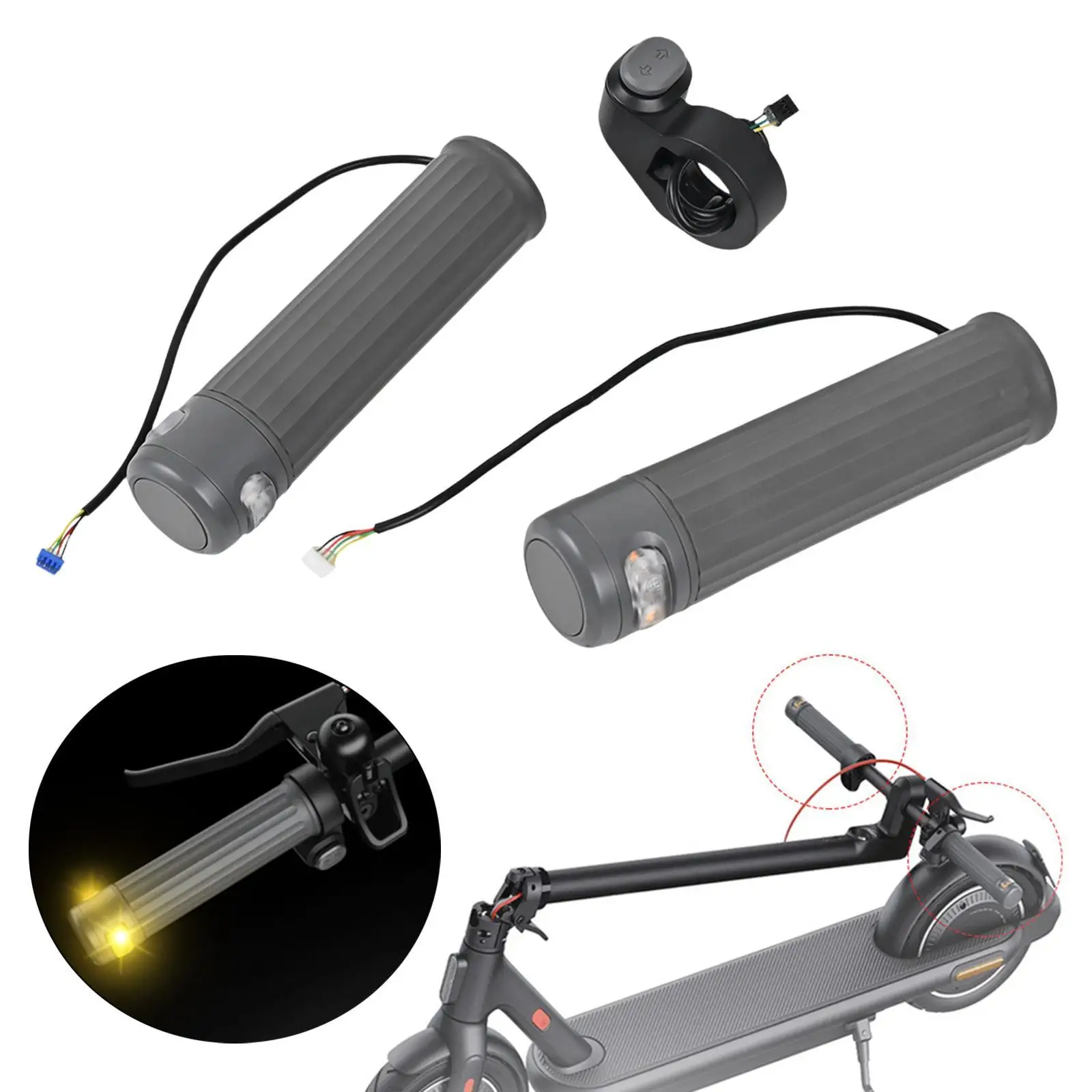 Handlebar Turn Signal Direction Indicators Light Handle Grips and Cable Set Cycling Modification Stable Turn Signal Accessories
Handlebar Turn Signal Direction Indicators Light Handle Grips and Cable Set Cycling Modification Stable Turn Signal Accessories