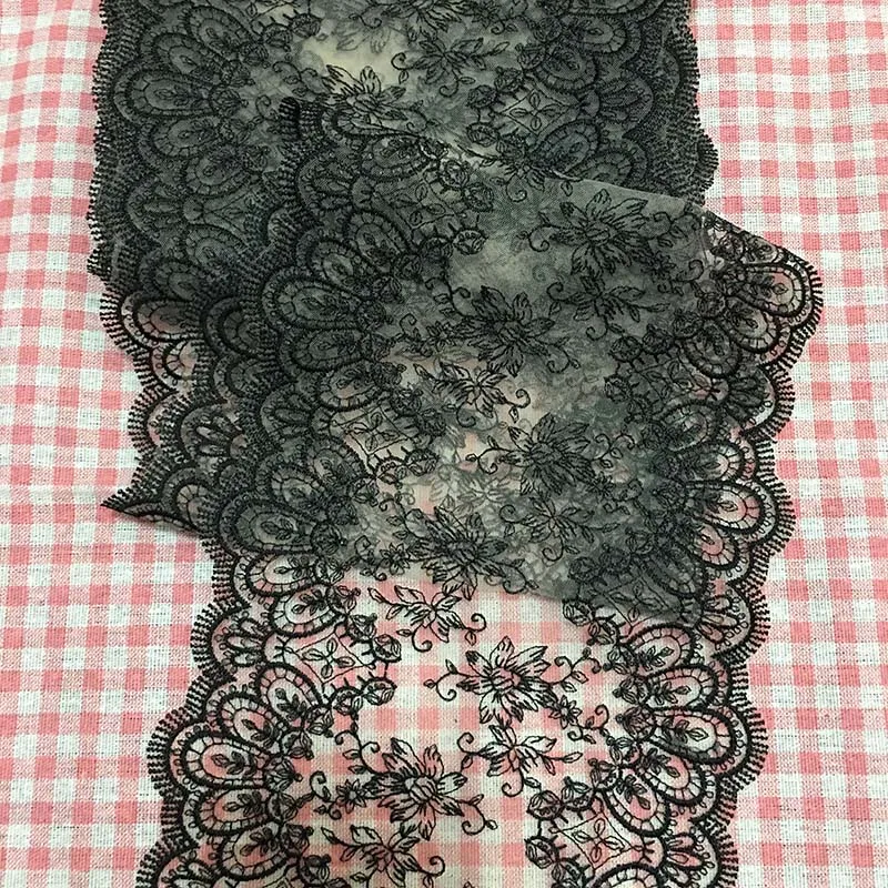 1Lot/20Yards 21cm Floral Black Embroidery Lace Trim For Sewing Underwear Swimwear Bra Dress Clothes Accessories
1Lot/20Yards 21cm Floral Black Embroidery Lace Trim For Sewing Underwear Swimwear Bra Dress Clothes Accessories